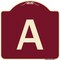 Signmission Designer Series Sign W/ Letter A, Burgundy Heavy-Gauge Aluminum Sign, 18" x 18", BU-1818-22964 A-DES-BU-1818-22964 - alternate 1